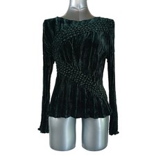Rhonda Stark Textured Crinkle Sleeveless Shell Top with Sequins, Size XL — listing 5