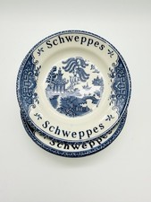 Enoch Wedgwood (Tunstall) Blue Willow Schweppes Advertising Pin Dish, 4.5 inch — listing 5