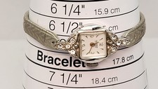 Vintage Waldman Ladies' Cocktail Watch, Square Dial with Marcasite/Rhinestone Bezel, Manual Wind — listing 5