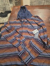 Trinity Coast Men's Short-Sleeve Striped Camp Collar Shirt