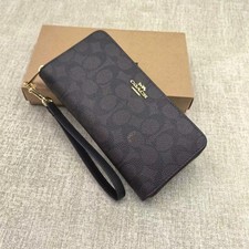 Coach Long Zip Around Wallet in Brown Signature Canvas — listing 5