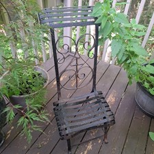 Pair of Antique French Prie-Dieu Prayer Chairs with Rush Seats — listing 3