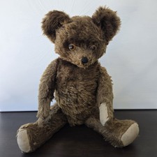 Vintage Golden Mohair Jointed Teddy Bear with Glass Eyes, circa 1950s — listing 6