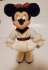 Vintage Disney Minnie Mouse Porcelain Doll by Applause in Cream Satin Dress — listing 4