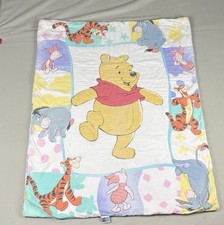 Disney Winnie the Pooh Cotton Fabric / Fitted Crib Sheet with Balloons, Bees & Clouds Print