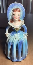 Vintage 1950s Ceramic Lady Figural Napkin Holder with Green Ivy Skirt — listing 4