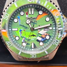 Invicta Pro Diver Men's Gold-Tone Blue Dial Watch, listing 3