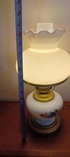 Vintage GWTW Hurricane Parlor Table Lamp with Hand-Painted Sunflower Shade — listing 6