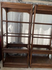 Antique Victorian Bamboo Three-Tier Etagere Shelf with Ball Finials — listing 3