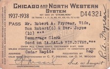 1899 Chicago & North-Western Railway Annual Pass No. 1287 South Dakota — listing 2
