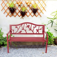 Green Powder-Coated Steel Contour Park Bench (Commercial Outdoor) — listing 4
