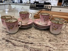 Antique Hand-Painted Porcelain Demitasse Coffee Cup with Aesthetic Movement Floral Decoration Yes, a printed/stamped mark — listing 5