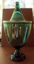 Miniature Emerald Green Glass Twin-Handled Urn Vase — listing 5