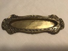 Antique Ornate Brass Oval Picture Frame with Convex Glass and Military Portrait — listing 3