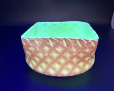 Vintage Uranium Green Depression Glass 8-inch Diamond Point Salad Plate — listing 5