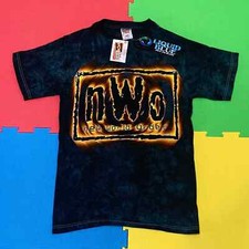 Vintage 1990s NWO New World Order Wolf Flame Tie-Dye Wrestling T-Shirt, Size XL — listing 2