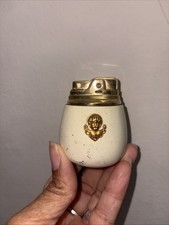 Ronson Cupid Table Lighter, Black & Brass with Cherub Medallions — listing 6