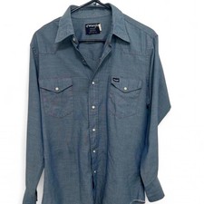 Lot of Men's Western Pearl Snap Shirts (Plaid, Striped, Scenic Print) — listing 5