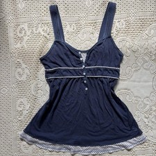 Abercrombie & Fitch Y2K Pink Lace-Trim Babydoll Cami Tank Top, Size S