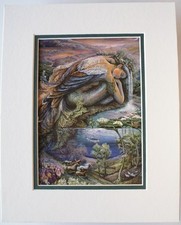 Large Framed Fantasy Art Print 'Angel of the Earth' Style, After Josephine Wall — listing 2