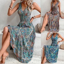Multicolor Abstract Print V-Neck High-Low Sundress There's a visible brand label — listing 4