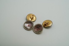 mother pearl cufflinks Antique Hand-Carved Mother of Pearl Barbell Cufflinks, Set of 2 Pairs — listing 2