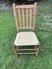 Primitive Rustic Wood Plank Chair with High Back — listing 2