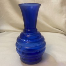Cobalt Blue Glass Figural Beehive Covered Candy Dish / Honey Jar with Bee Finial — listing 6
