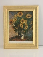 Framed Reproduction of Claude Monet 'Bouquet of Sunflowers' (1881), 32in x 38in — listing 6