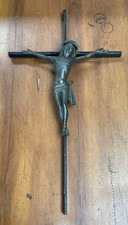 Vintage Brass Wall Crucifix with Corpus Christi and Radiant Halo — listing 3