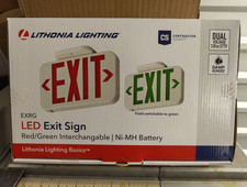 Lithonia Lighting EXRG LED Exit Sign, Red/Green Interchangeable, Dual Voltage, AC Only — listing 3
