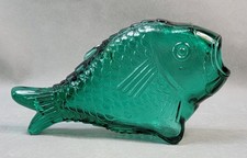 Vintage Green Glazed Ceramic Gurgle-Style Open-Mouth Koi Fish Vase / Planter — listing 3