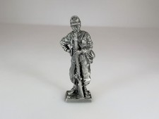 Hand-Painted Zouave Soldier Figurine on Marbled Base, Standing at Rest with Rifle — listing 3