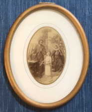Framed Sepia-Toned Print in Ornate Gilt-Wood Frame — listing 6