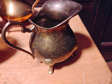 Vintage Silverplate Footed Creamer with Scroll Handle — listing 2