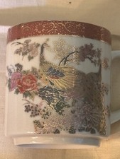 Vintage Japanese Peacock & Floral Porcelain Coffee/Tea Service with Gold Trim — listing 3