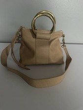 Raven + Lily Handmade Leather Foldover Backpack, Cognac Brown, 12"x9"x4" — listing 6