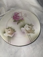 Antique Bavarian Hand-Decorated Porcelain Cabinet Plate with Roses — listing 4