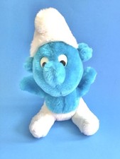 Vintage 1982 Toothbrush Smurf PVC Figurine on Original Wallace Berrie Card