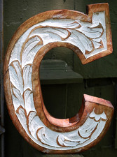 Vintage Carved Wood Roll-Top Letter Box with Floral Bow Motif — listing 4