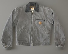Vintage Carhartt Detroit Style Blanket-Lined Work Jacket, Dark Green, Men's Large