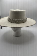 ASN Los Angeles Brown Suede Boater Hat with Braided Band, One Size, NWT — listing 6