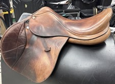 Brown Leather Close Contact English Jumping Saddle — listing 3