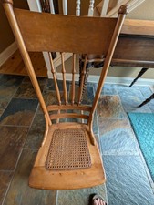 Antique Empire-Style Mahogany Sewing/Nursing Rocker with Caned Seat — listing 3