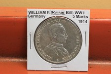 German Empire Prussia 3 Mark Silver Coin, Wilhelm II in Uniform, 1914 A (Berlin Mint)