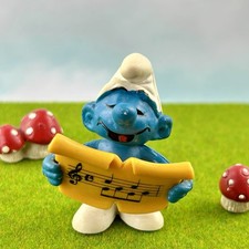 Choir Smurf Singing with Songbook (Vintage PVC Figurine) — listing 2