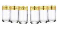 Clear Glass Salad/Dessert Plates with Gold Rim, Set of 6+, listing 2