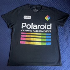 Polaroid 320 Land Camera Rainbow Logo Graphic T-Shirt, White, Size M — listing 6