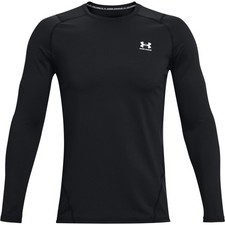Under Armour ColdGear Youth XL Crew Neck Long Sleeve Compression Shirt, Grey/Black — listing 5