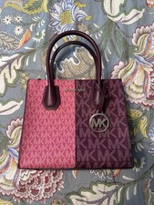 Michael Kors Mercer Large Convertible Tote in Black with Pink Floral Print — listing 6